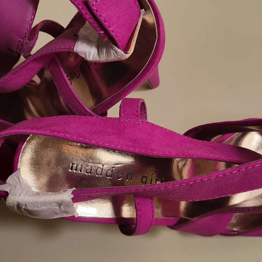 Madden girl high heels sandals fuschia size 9 new